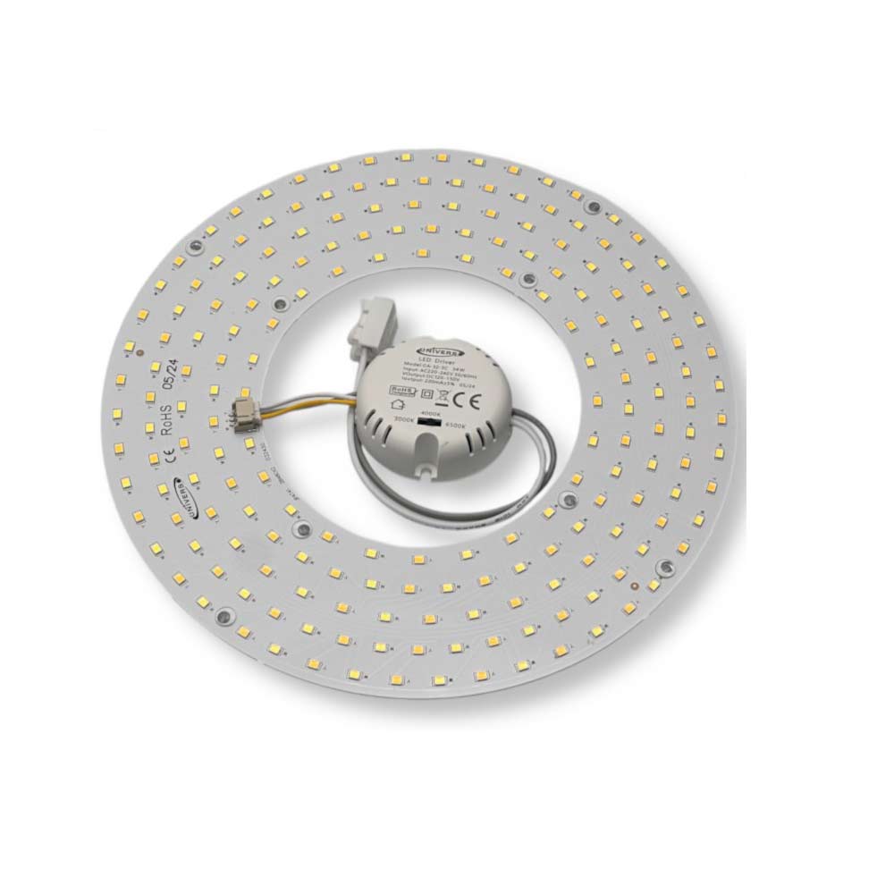 Circolina led modulo circolare 34 watt ricambio neon per plafoniere tecnologia CCT 3 in 1 6500k 3000k 4000k