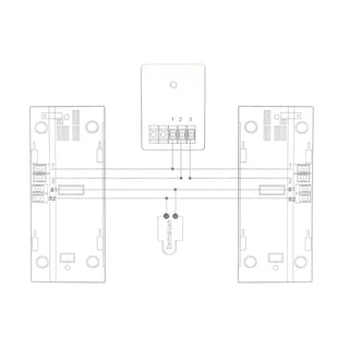 Citofono bifamiliare con cornetta apriporta 2 unità interne 220V