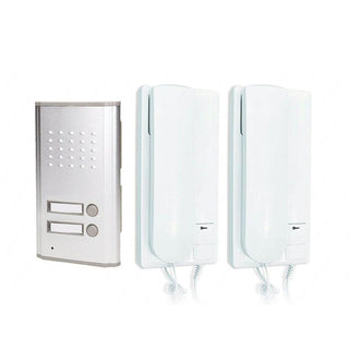 Citofono bifamiliare con cornetta apriporta 2 unità interne 220V