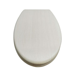 Copriwater universale rovere chiaro effetto legno in MDF con cerniere