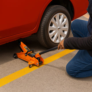 Cric auto 2 ton sollevatore idraulico a carrello con manico 2000 KG