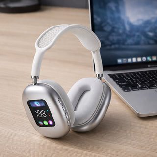 Cuffia Bluetooth ricaricabile radio FM ingresso AUX SD Type-C display