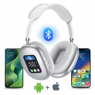 Cuffia Bluetooth ricaricabile radio FM ingresso AUX SD Type-C display