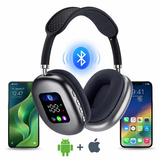 Cuffia Bluetooth ricaricabile radio FM ingresso AUX SD Type-C display