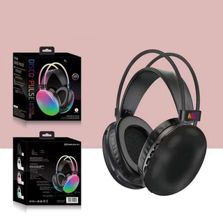 Cuffia bluetooth ricaricabile cuffie wireless con luci rgb smartphone