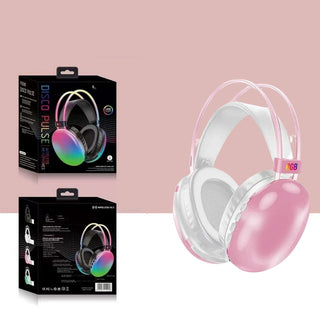 Cuffia bluetooth ricaricabile cuffie wireless con luci rgb smartphone