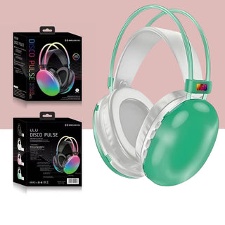 Cuffia bluetooth ricaricabile cuffie wireless con luci rgb smartphone