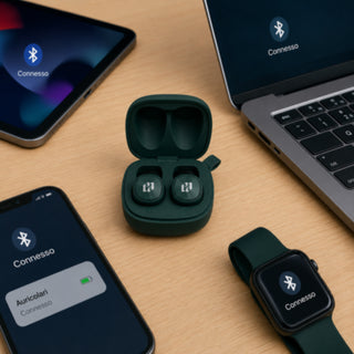 Auricolare Bluetooth cuffie ricaricabile in-ear gommini  di 3 taglie