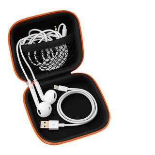3 Custodie per auricolari cavetti USB borsa tascabile da viaggio