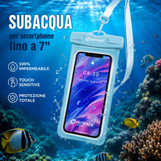 Custodia impermeabile x smartphone fino a 7" Touchscreen IPX8