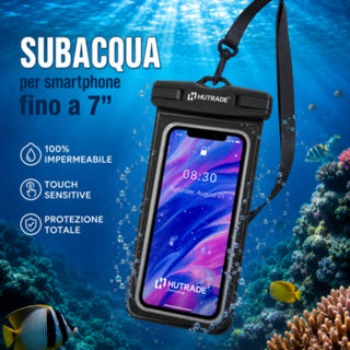 Custodia impermeabile x smartphone fino a 7" Touchscreen IPX8