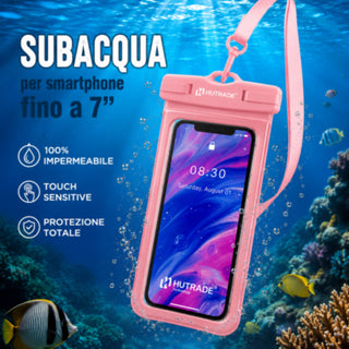 Custodia impermeabile x smartphone fino a 7" Touchscreen IPX8