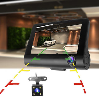 Dash Cam DVR 4" 3 telecamere HD 1080p con visione notturna