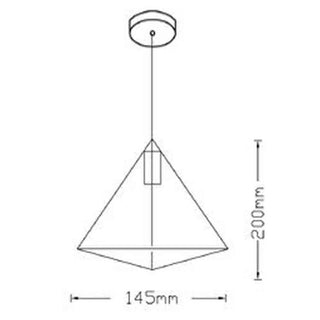 Lampadario da soffitto a sospensione 3d stile geometrico triangolo E27
