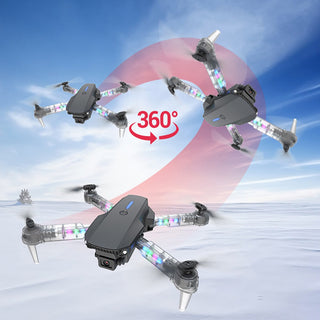 Mini drone con 2 telecamere 4k wi-fi 2.4G D8 PRO con App luci led rgb