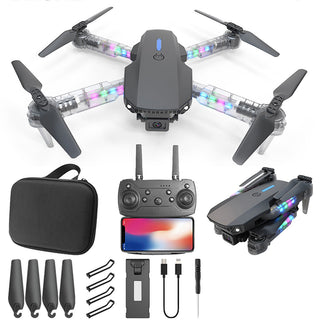 Mini drone con 2 telecamere 4k wi-fi 2.4G D8 PRO con App luci led rgb
