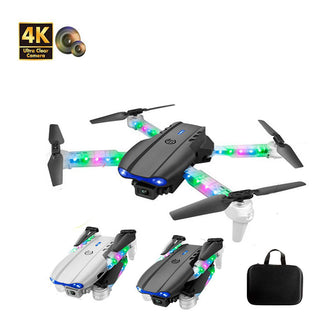 Mini drone con 2 telecamere 4k wi-fi 2.4G D8 PRO con App luci led rgb