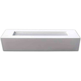 Applique da parete in gesso rettangolare doppia emissione di luce E14