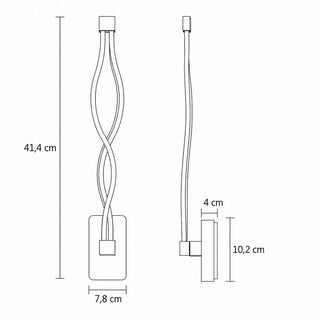 Applique led moderno da parete 9 watt con tecnologia CCT