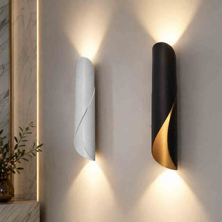 Applique moderno spirale da parete lampada design 2 attacchi G9