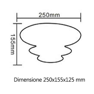 Applique da parete in gesso ovale con onde verniciabile attacco G9