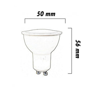 Faretto led cob 5 watt GU10 lampada spot dimmerabile luce 6500k