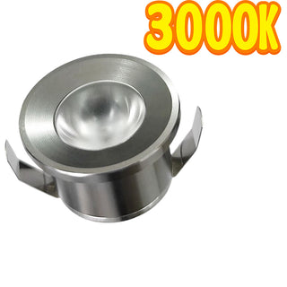 Faretto led ad incasso 1 Watt mini spot punto luce tondo bordo argento