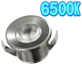 Faretto led ad incasso 1 Watt mini spot punto luce tondo bordo argento