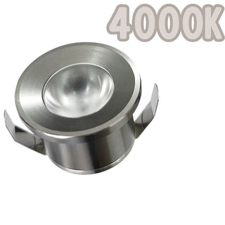 Faretto led ad incasso 1 Watt mini spot punto luce tondo bordo argento