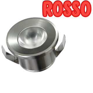 Faretto led ad incasso 1 Watt mini spot punto luce tondo bordo argento