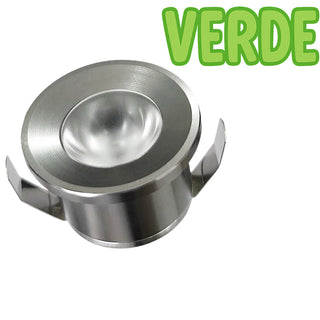 Faretto led ad incasso 1 Watt mini spot punto luce tondo bordo argento