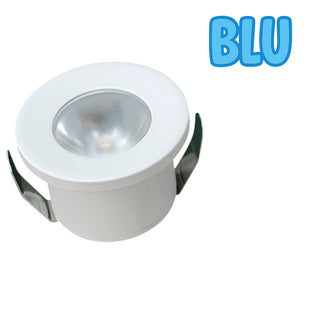 Faretto led ad incasso 1 Watt mini spot punto luce tondo bordo bianco