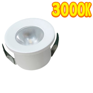 Faretto led ad incasso 1 Watt mini spot punto luce tondo bordo bianco