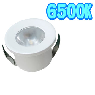 Faretto led ad incasso 1 Watt mini spot punto luce tondo bordo bianco