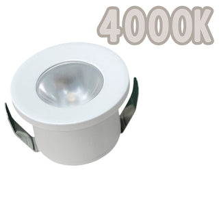 Faretto led ad incasso 1 Watt mini spot punto luce tondo bordo bianco
