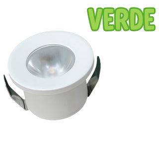 Faretto led ad incasso 1 Watt mini spot punto luce tondo bordo bianco