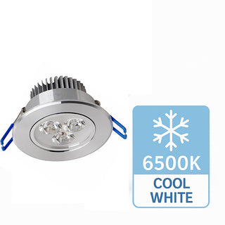 Faretto spot 3 led ad incasso 3 watt punto luce orientabile