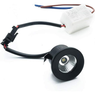 Faretto led cob ad incasso 1 watt mini spot punto luce tondo luce bianca 6500k calda 3000k naturale 4000k