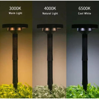 Faretto led pannello solare picchetto CCT 3 colori di luce + rgb IP65