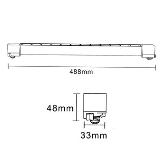 Faretto track 26W 12 LED binario monofase a luce fredda calda naturale