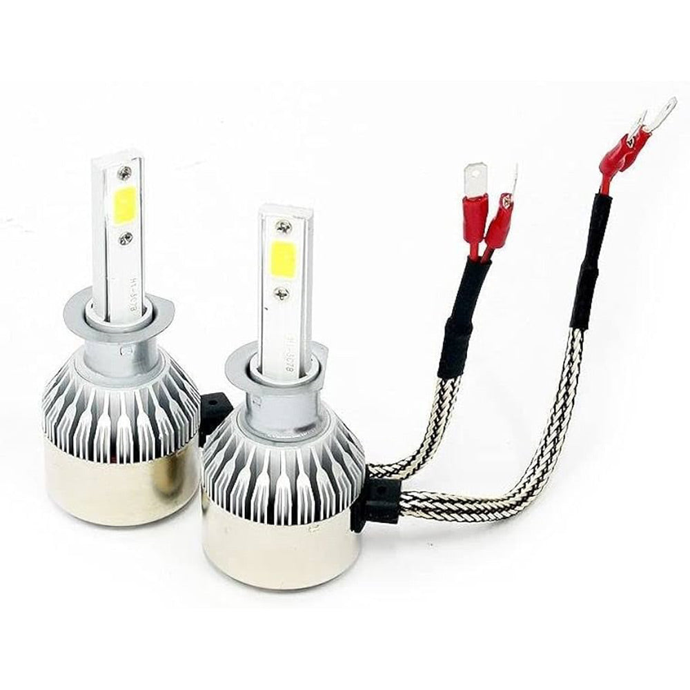 Lampadine led cob fari per auto H1 luce bianca fredda 6000k 12 volt 24 volt luce 360°coppia lampade di ricambio