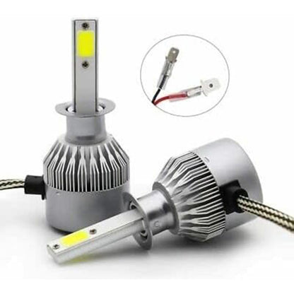 Lampadine led cob fari per auto H1 luce bianca fredda 6000k 12 volt 24 volt luce 360°coppia lampade di ricambio