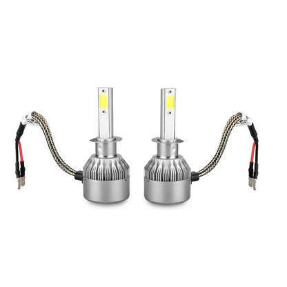 Lampadine led cob fari per auto H1 luce bianca fredda 6000k 12 volt 24 volt luce 360°coppia lampade di ricambio