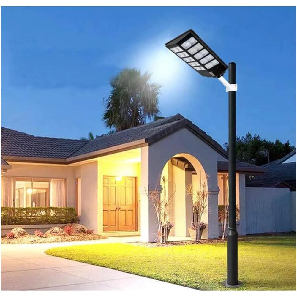 Faro 800 led con pannello solare 1500 watt armatura stradale con sensore di movimento telecomando IP65 palo in omaggio