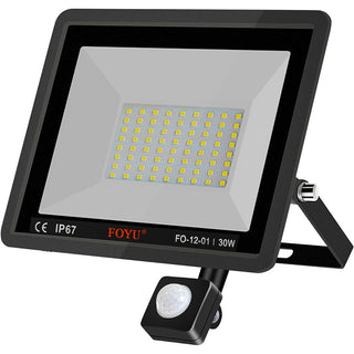 Faro 36 led 30 watt con sensore di passaggio luce bianca 6500k IP67