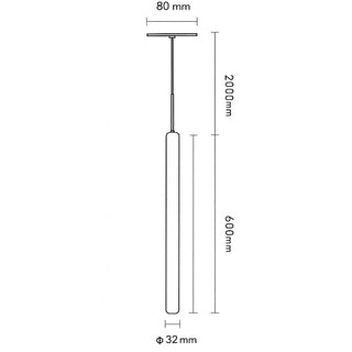 Faro led pendente da 80 cm 3W x binario monofase luce naturale 4000k
