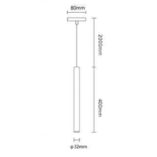 Faro led pendente da 60 cm 3W x binario monofase luce naturale 4000k