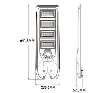 Lampione faro LED solare 300W con sensore di prossimità con palo IP65