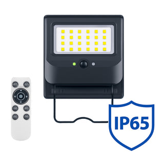 Faro solare 50 watt con sensore crepuscolare luce fredda IP65