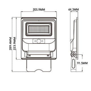 Faro solare 50 watt con sensore crepuscolare luce fredda IP65